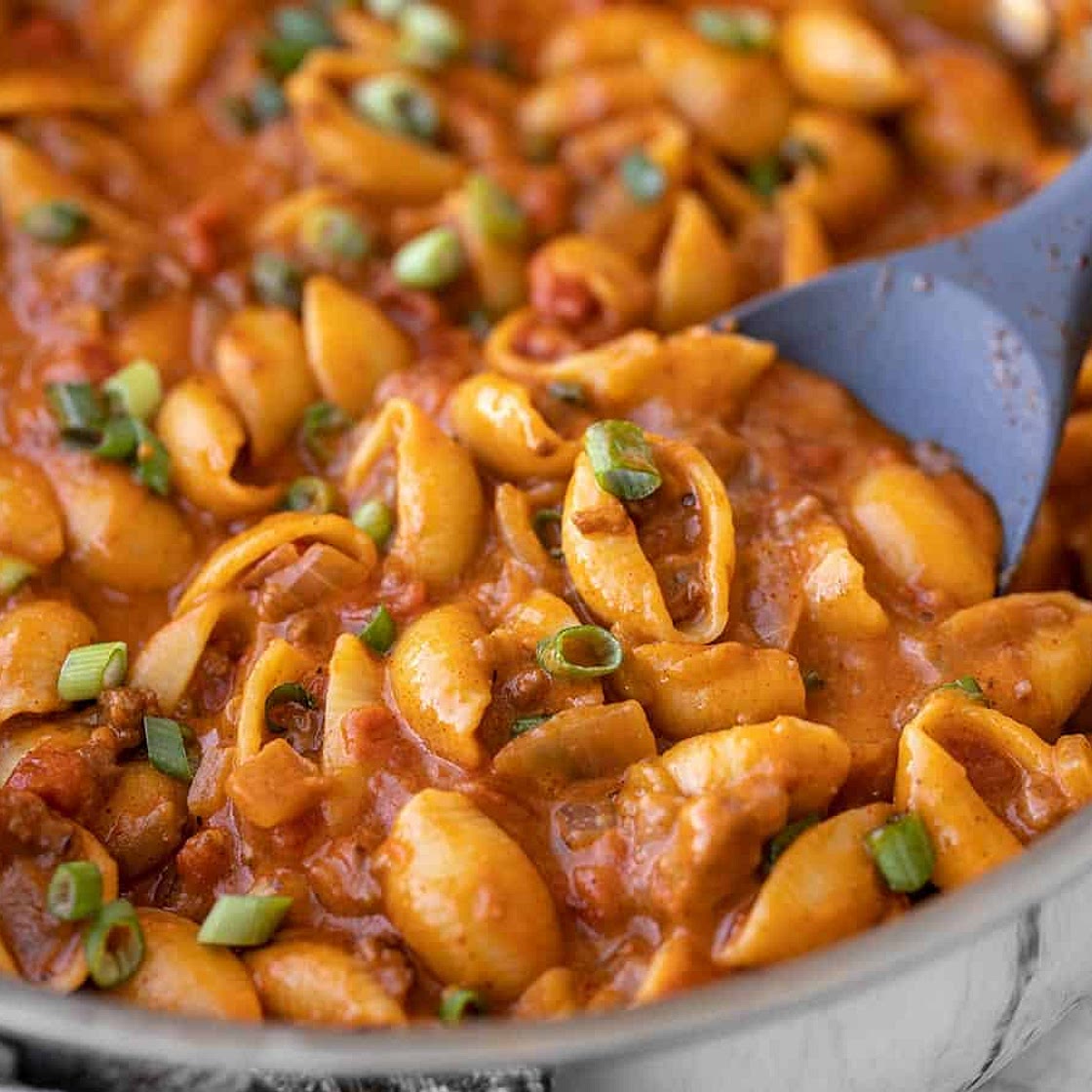 One Pot Beef Taco Pasta