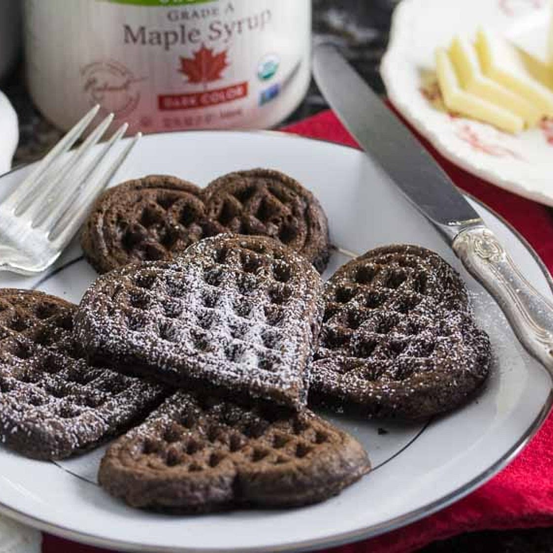 Dark Chocolate Waffles