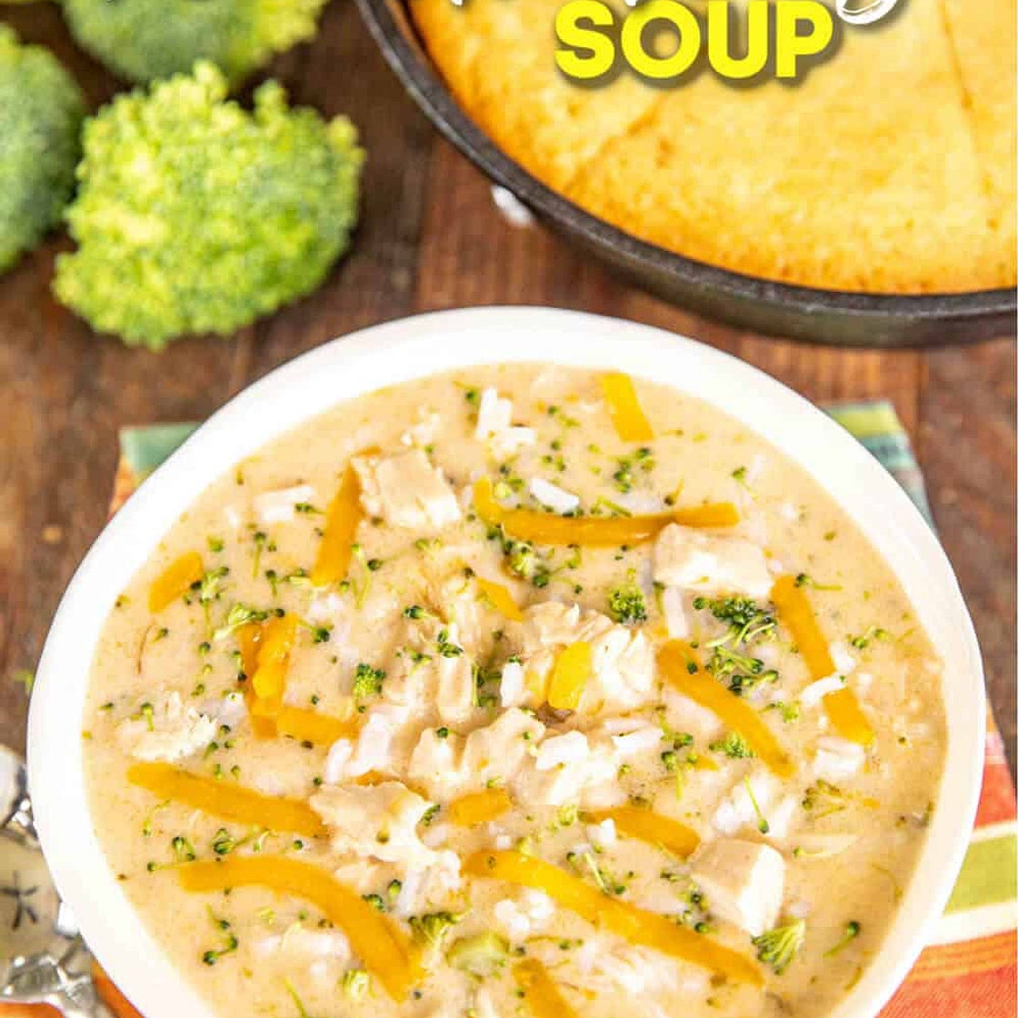 Chicken Broccoli Cheese Soup with Rice
