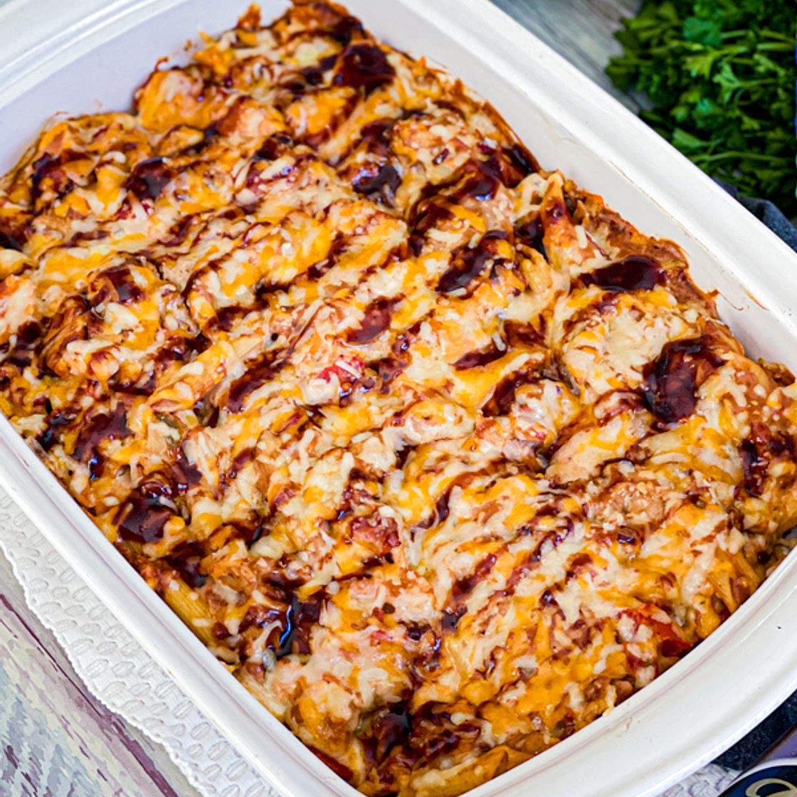 BBQ Chicken Pasta Casserole with Pasta