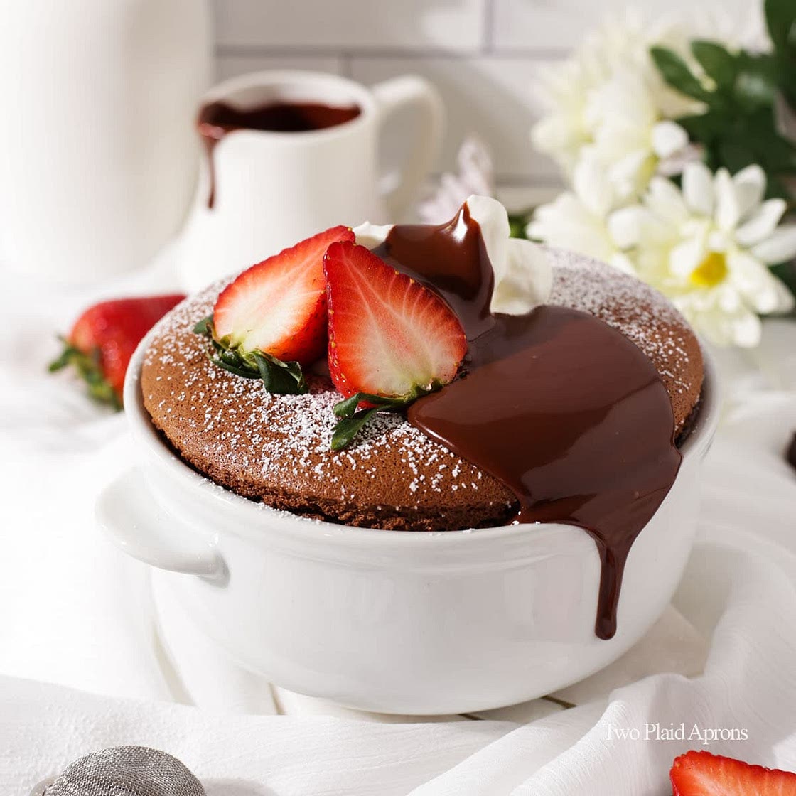 Flourless Chocolate Soufflé for Two