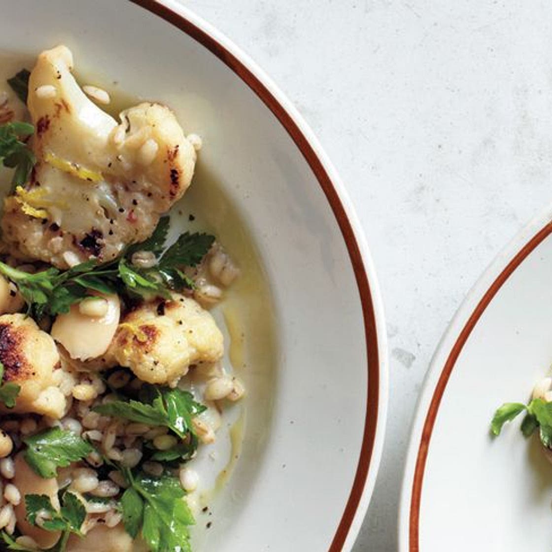Warm Cauliflower and Herbed Barley Salad