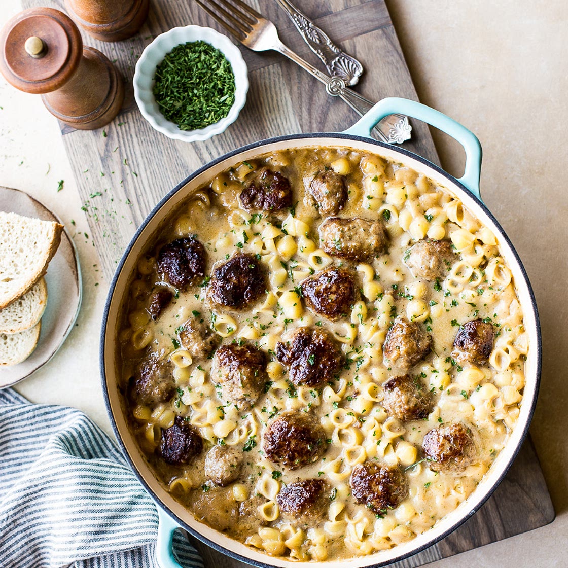 Swedish Meatball Pasta Bake