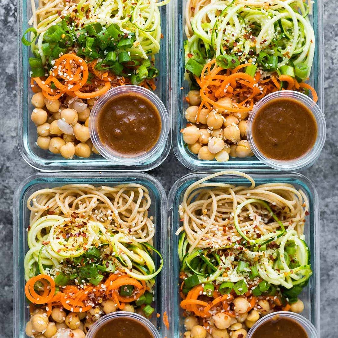 Cold Sesame Noodles with Spiralized Vegetables