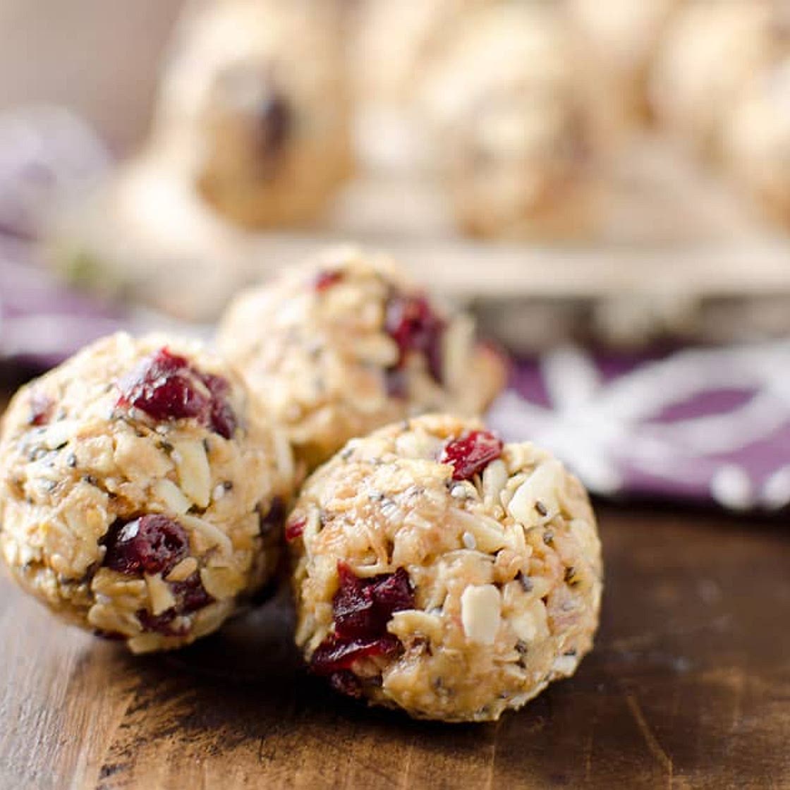 Cranberry Almond Energy Bites