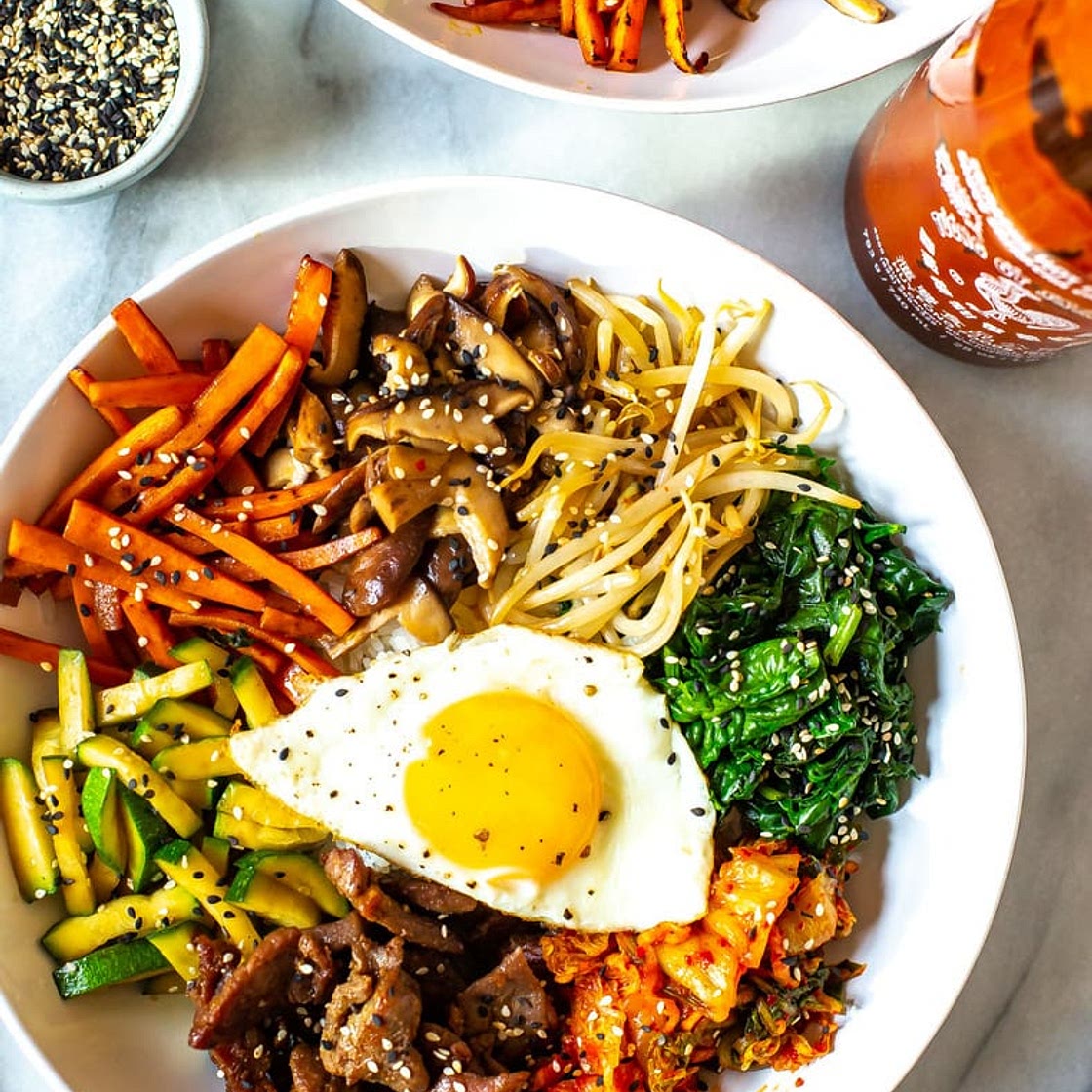 Bibimbap Inspired Beef Stir Fry