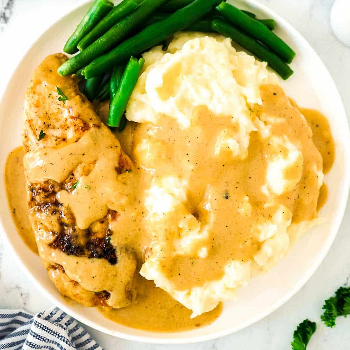 Creamy Chicken and Mashed Potatoes