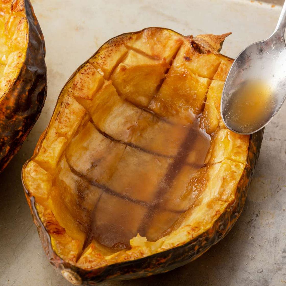 Baked Acorn Squash with Butter and Brown Sugar