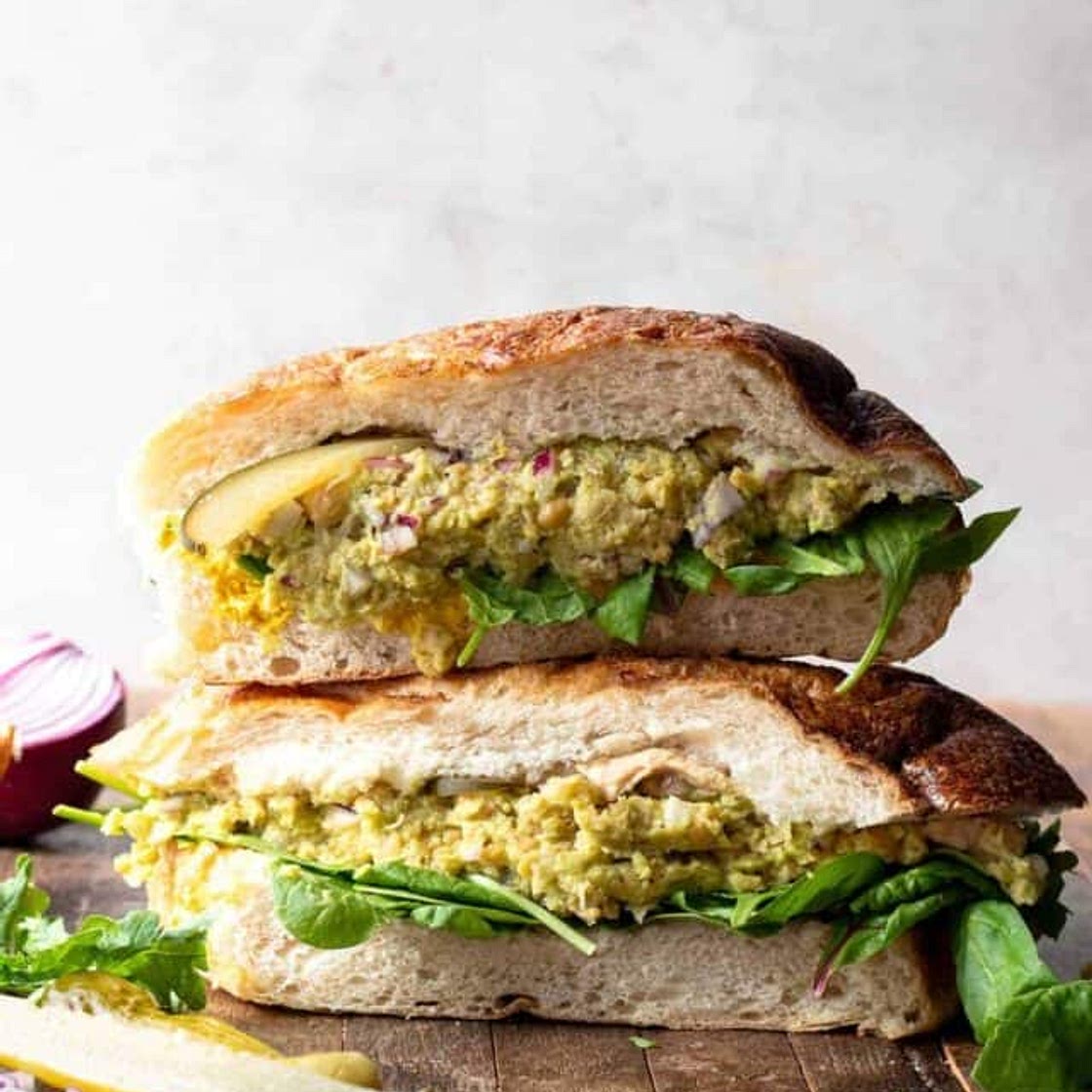 Chickpea Avocado Salad Sandwich