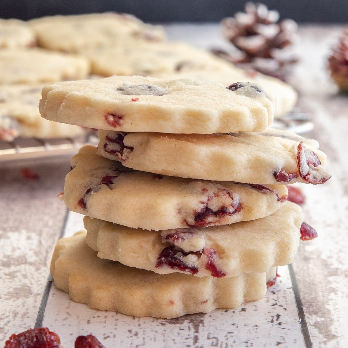 Easy Cranberry Shortbread Cookies