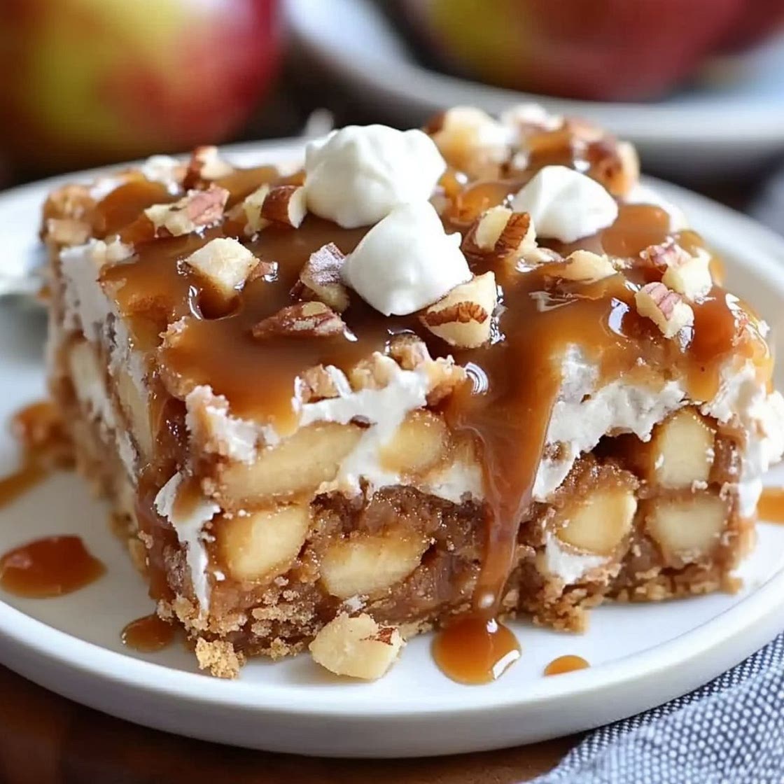 Caramel Apple Cinnamon Roll Dump Cake