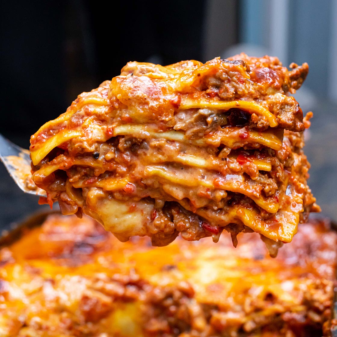 Smoky Roasted Pepper Lasagne