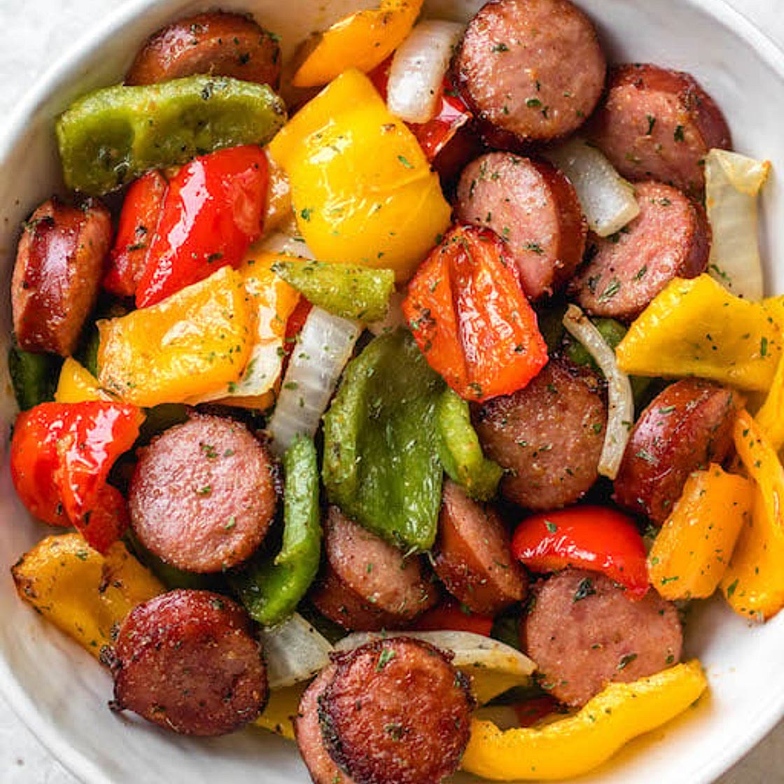 Air Fryer Sausage and Peppers