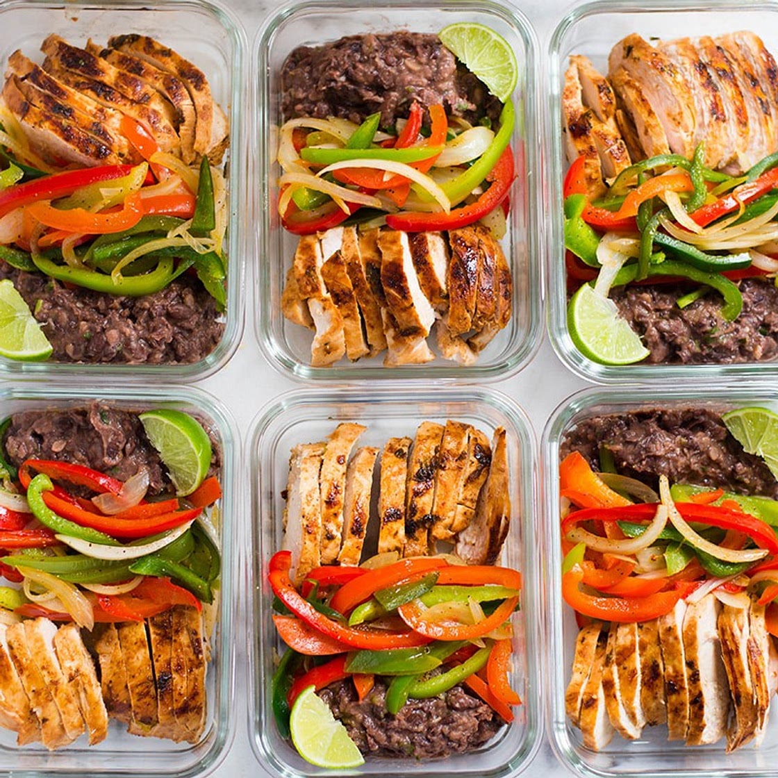 Healthy Chicken Fajitas Meal Prep