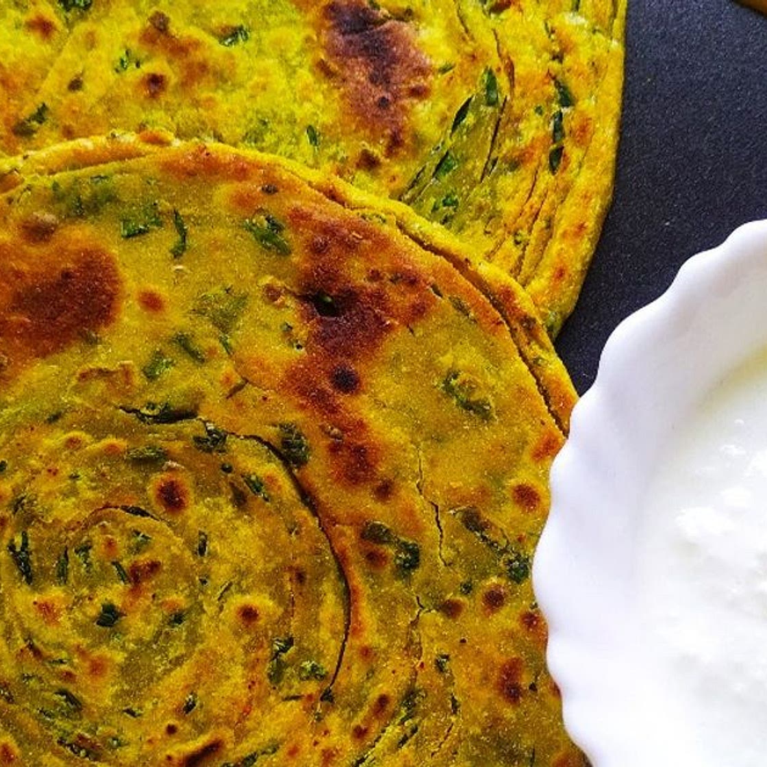 मेथी लच्छा पराठा (Methi Laccha paratha recipe in Hindi)