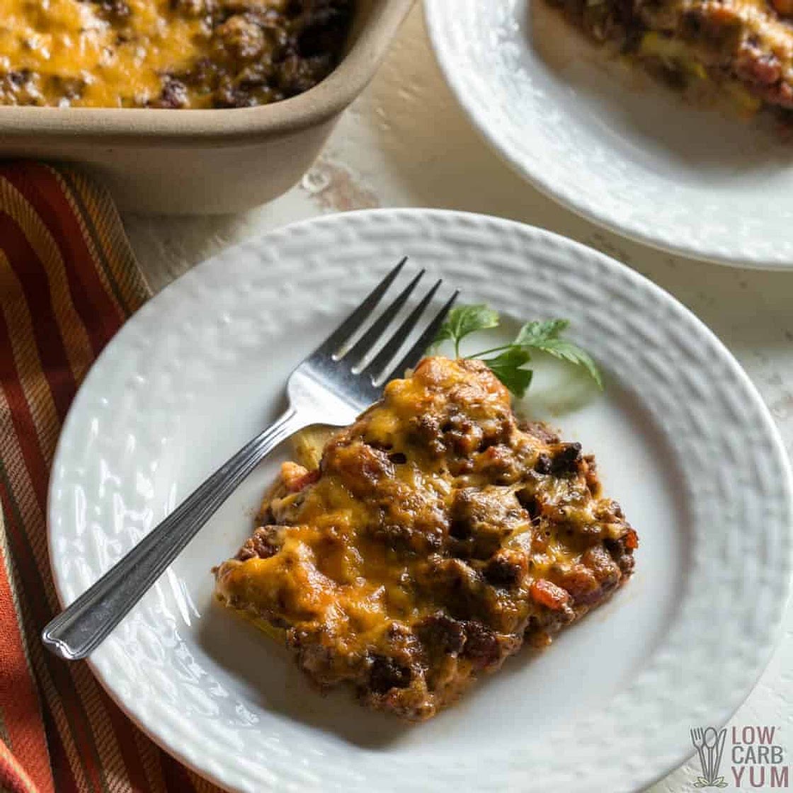 Low Carb Yellow Squash Casserole with Taco Flavor