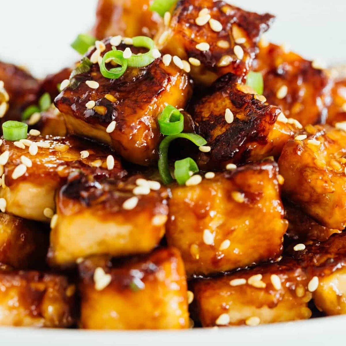 Pan-Fried Sesame Garlic Tofu