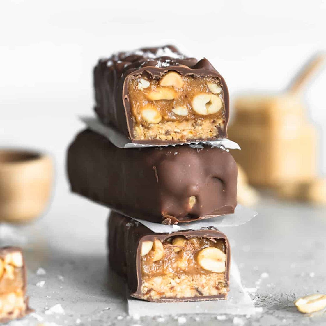 Vegan Snickers Bars (No-bake, GF)