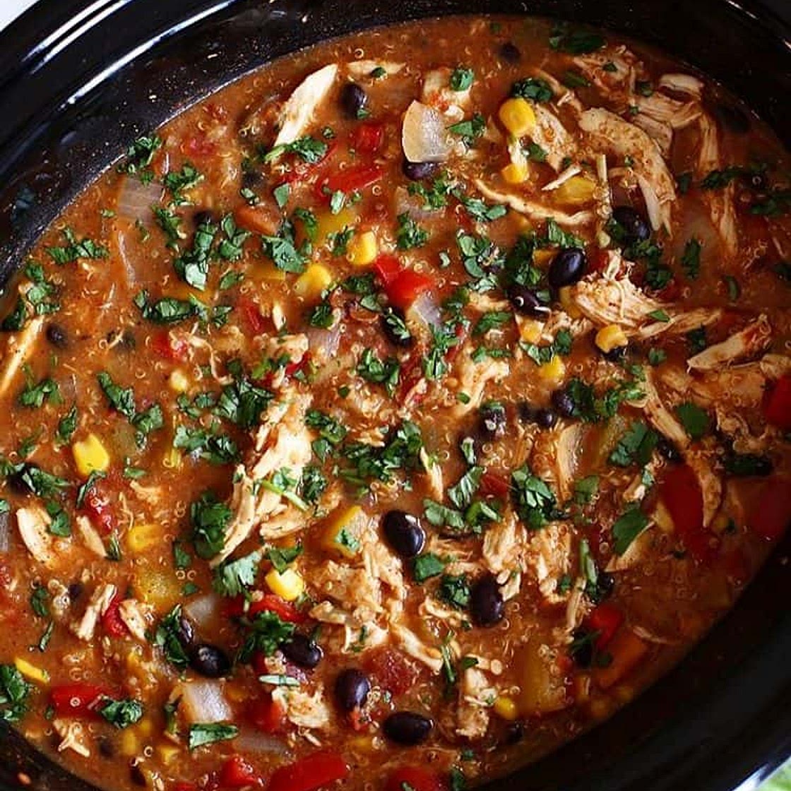 Slow Cooker Chicken Fajita & Quinoa Soup