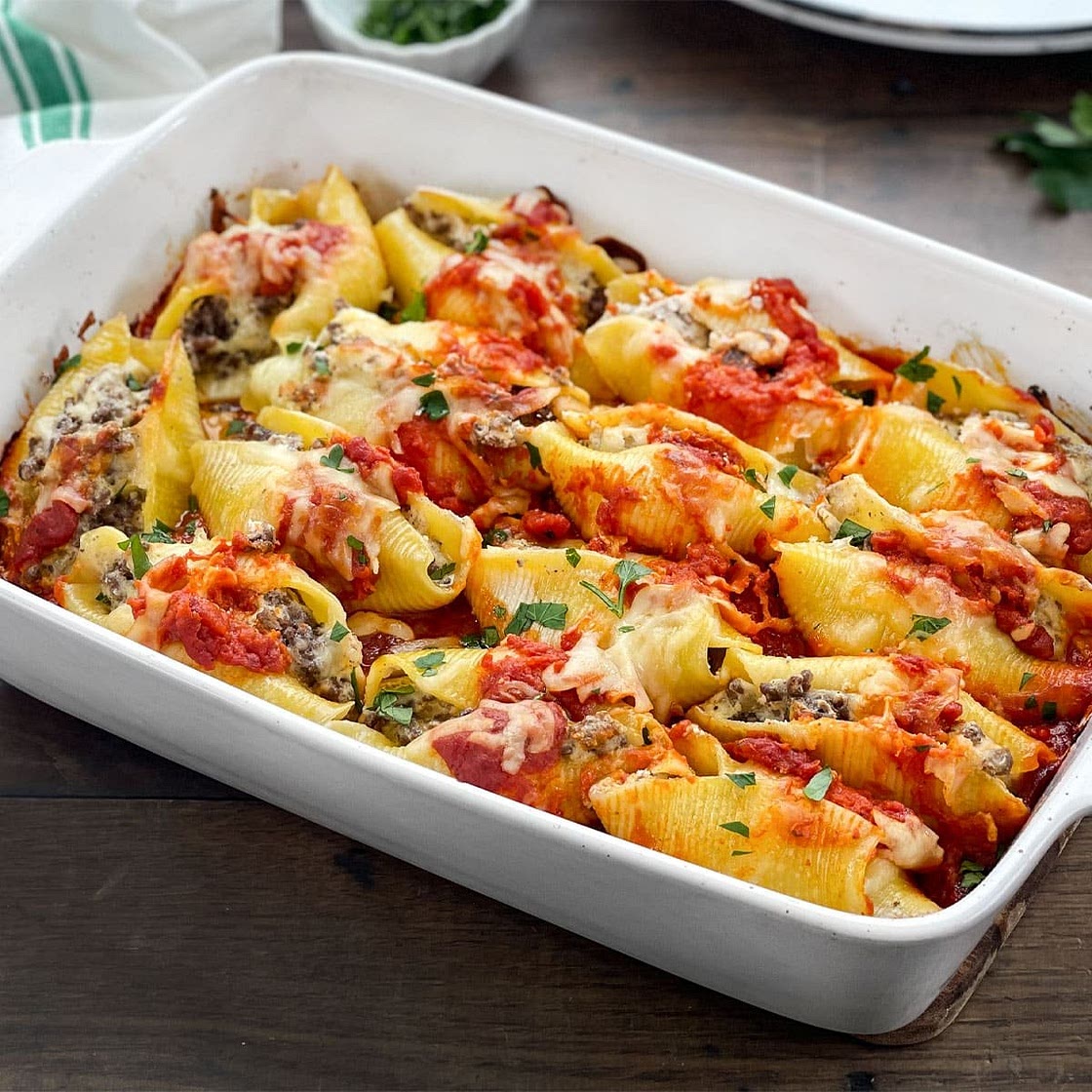 Beefy Stuffed Shells Recipe
