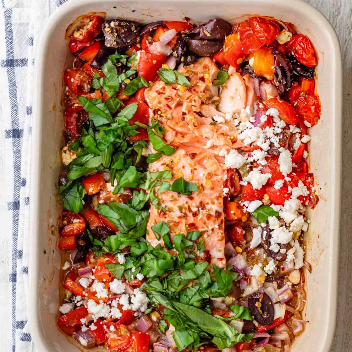 Baked Feta Salmon