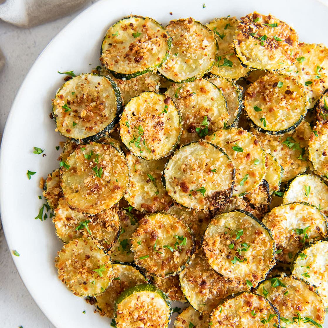 Crispy Baked Zucchini Chips
