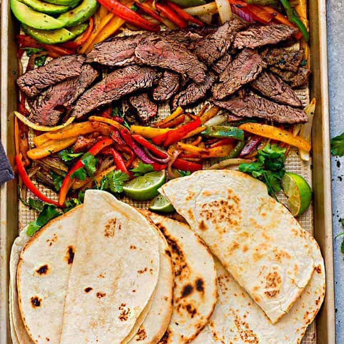 Sheet Pan Steak Fajitas - Low Carb / Keto / Paleo / Whole30