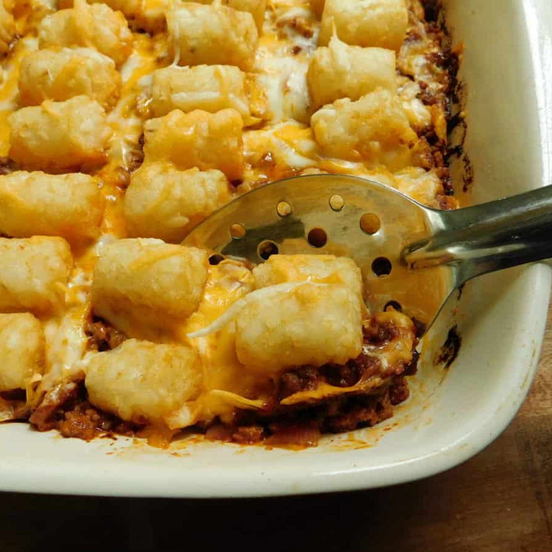 Sloppy Joe Tater Tot Casserole