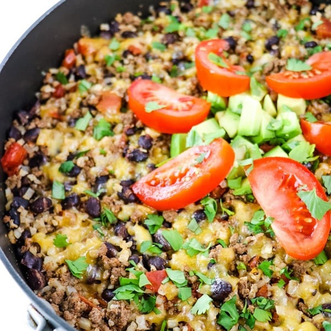 Mexican Beef and Rice Skillet