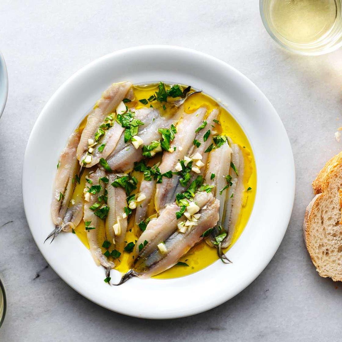 Anchovies Marinated in Vinegar (Boquerones en Vinagre)