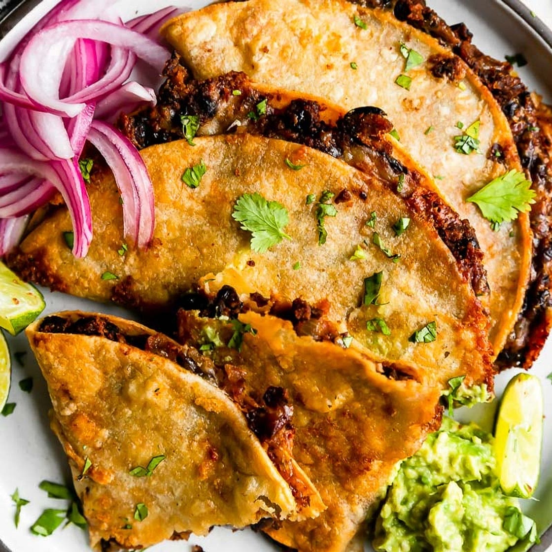 Crispy Sheet Pan Black Bean Tacos (Vegetarian)