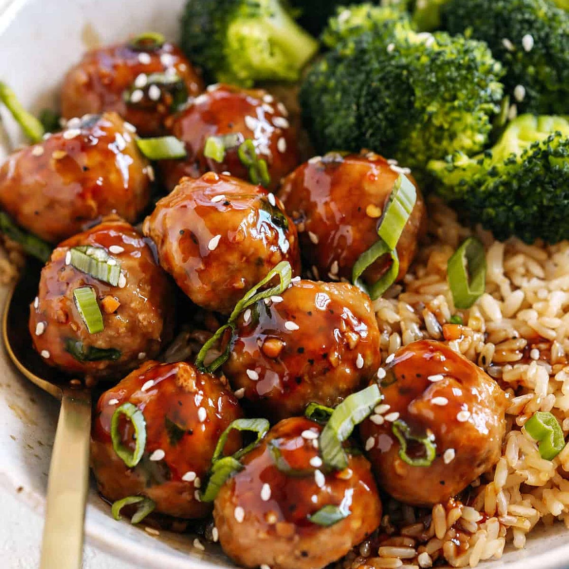 Asian Glazed Turkey Meatballs