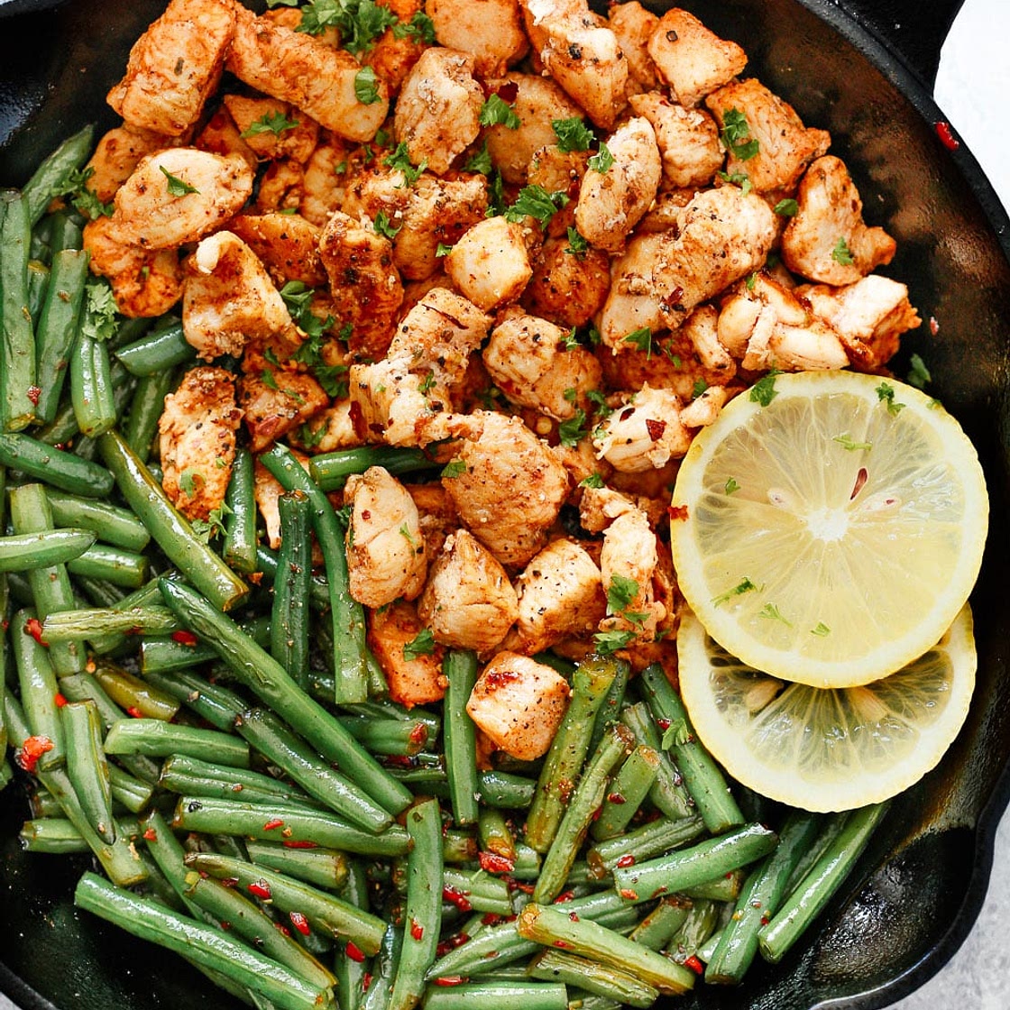 Spicy Green Beans Chicken Skillet