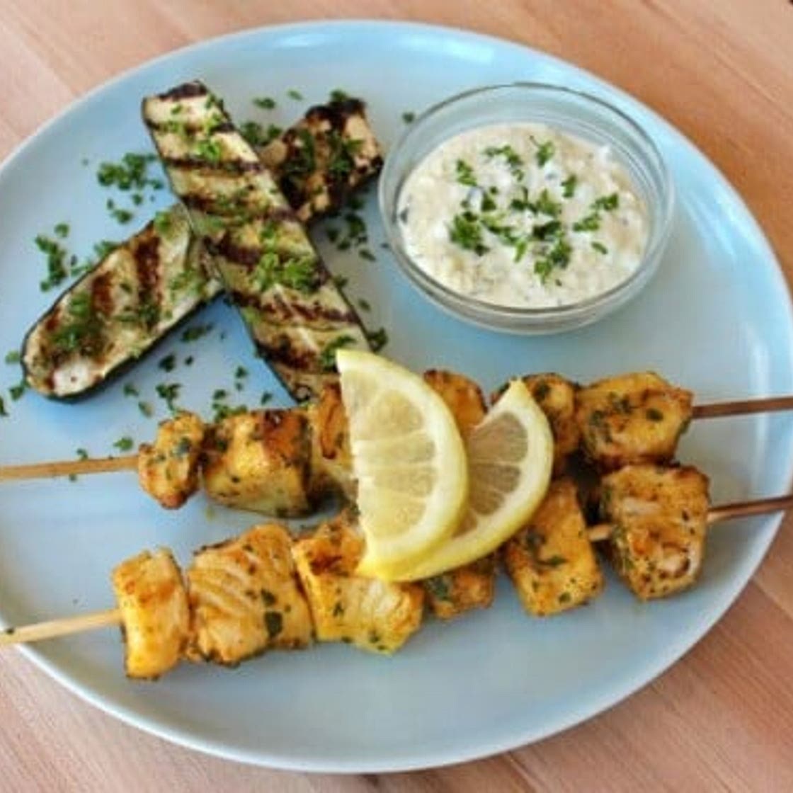 Marinated Fish Skewers