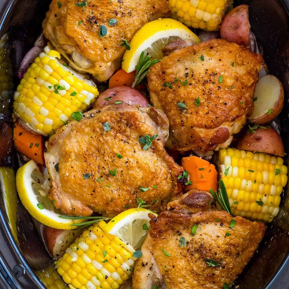 Slow Cooker Chicken Thighs