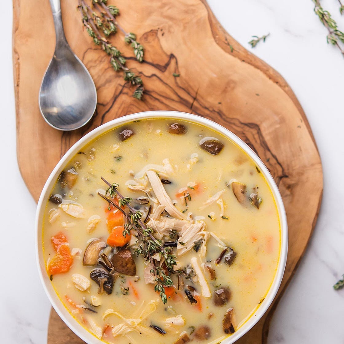 Healthy Chicken Wild Rice Soup Instant Pot, Stovetop, or Slow Cooker