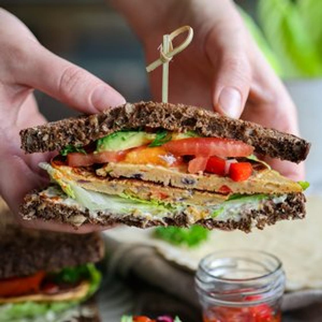 Chickpea Omelette Sandwich