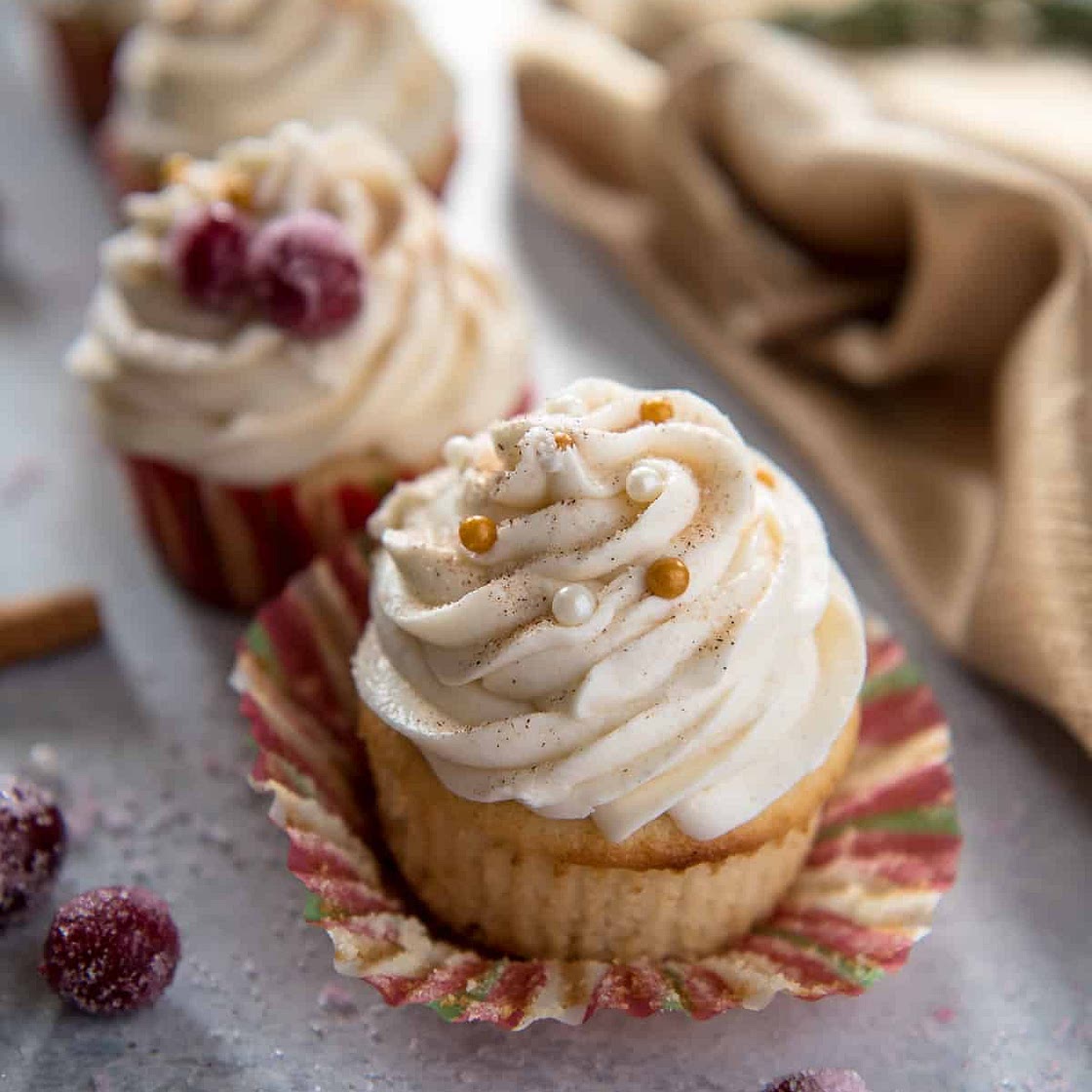 Horchata Cupcakes with Cinnamon Buttercream
