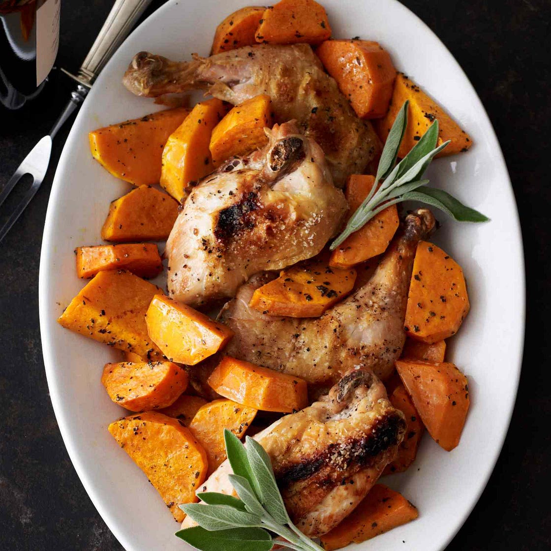 Roast Chicken with Butternut Squash