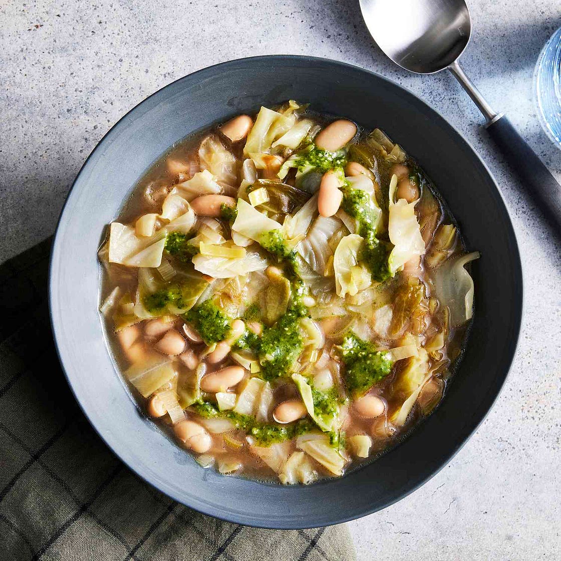 Cabbage & White Bean Soup
