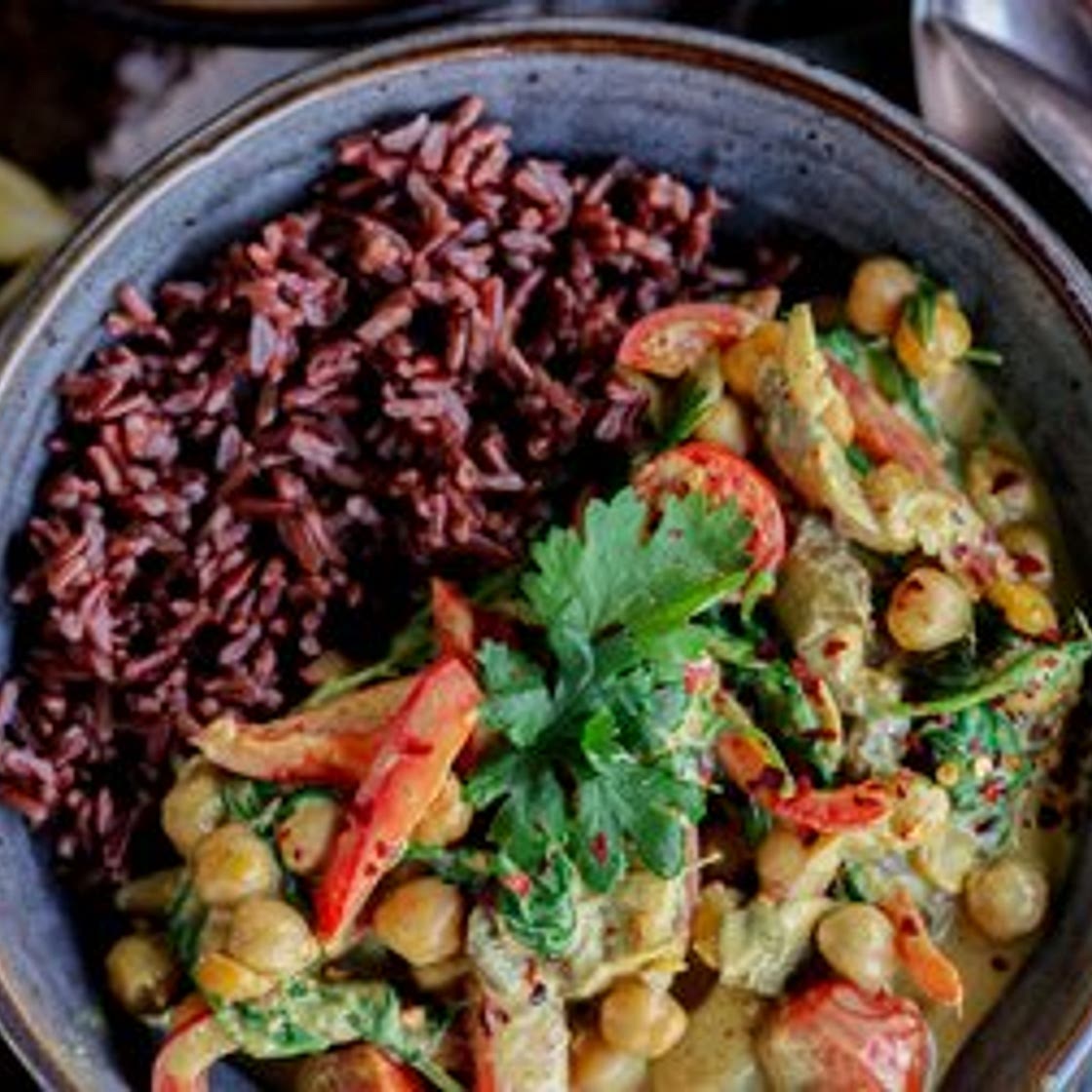 Mushroom & Chickpea Coconut Curry