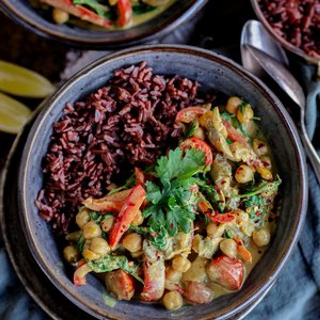 Mushroom & Chickpea Coconut Curry