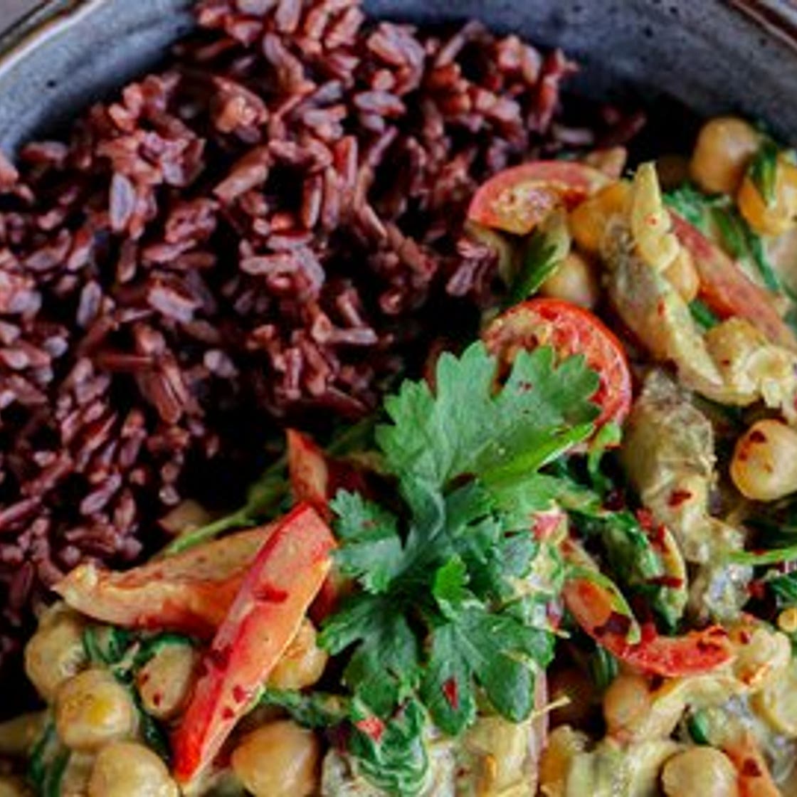 Mushroom & Chickpea Coconut Curry