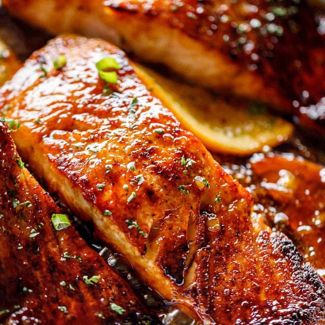 Crispy Honey Orange Glazed Salmon