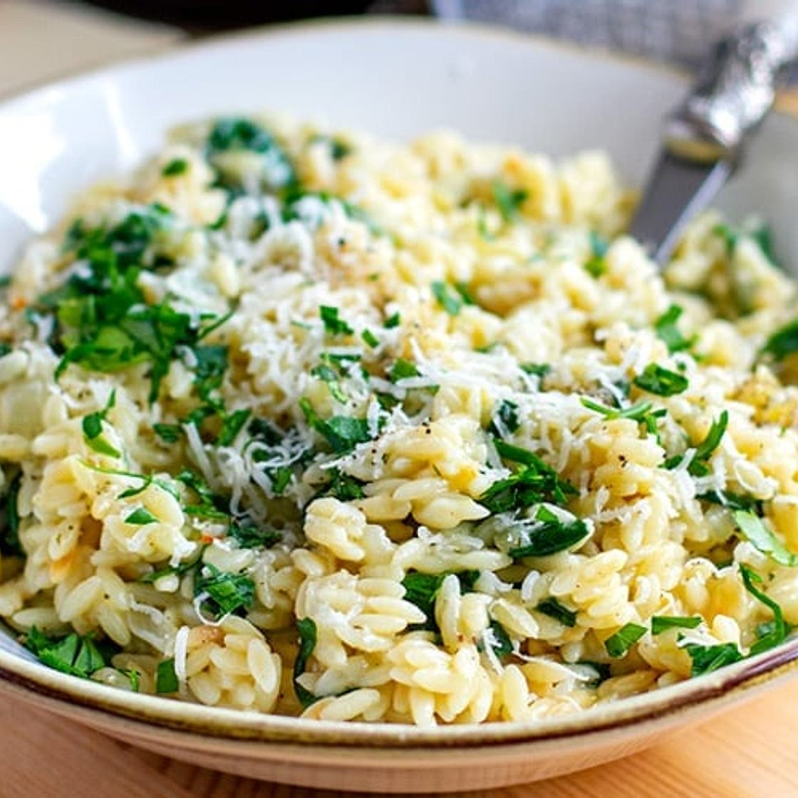 Instant Pot Orzo With Lemon, Parmesan & Spinach