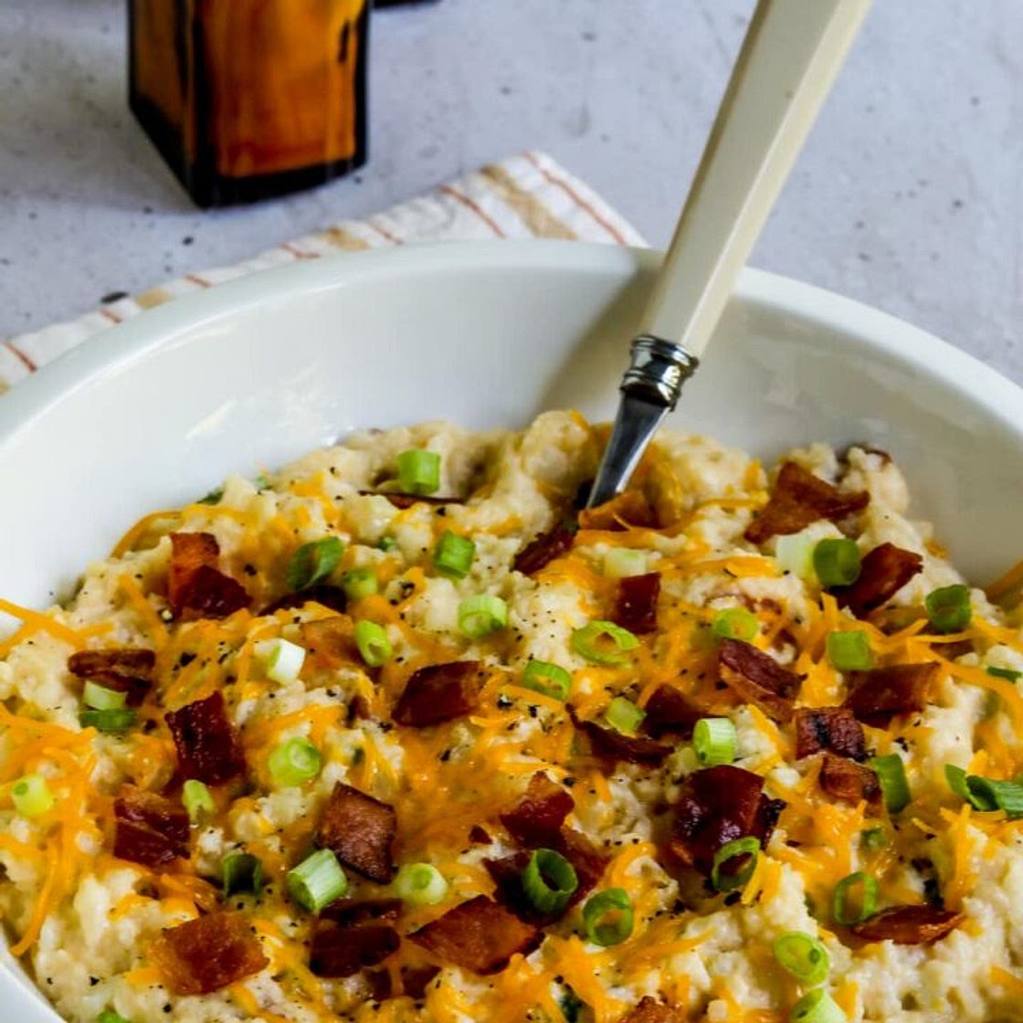 Loaded Cauliflower Mash (Instant Pot or Stovetop)