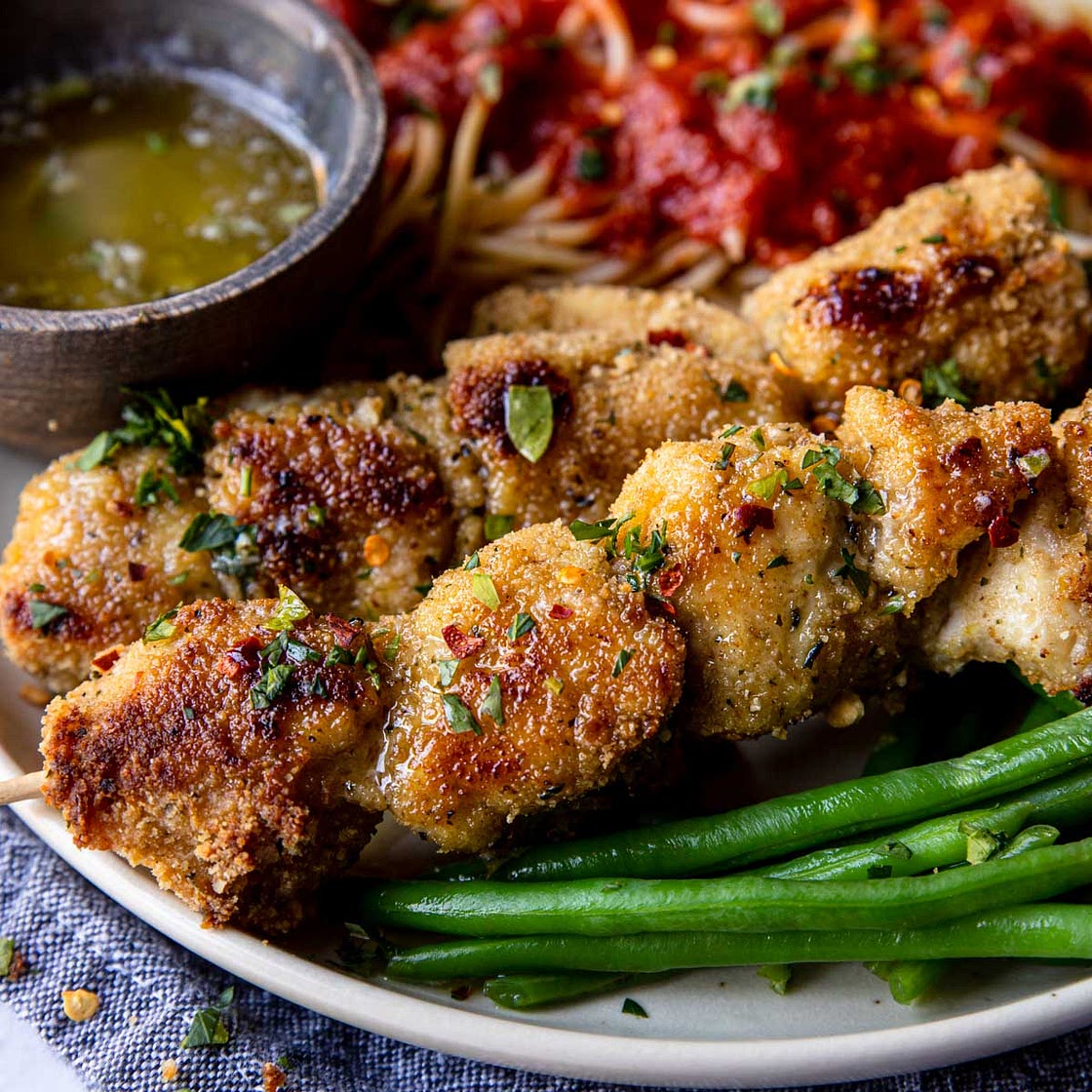 Chicken Spiedini with Amogio Sauce Recipe