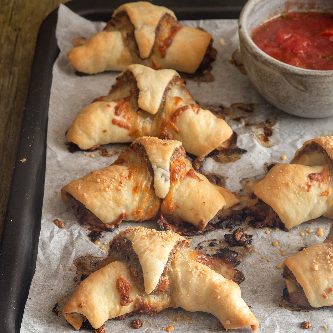 Meatball Stuffed Crescent Rolls