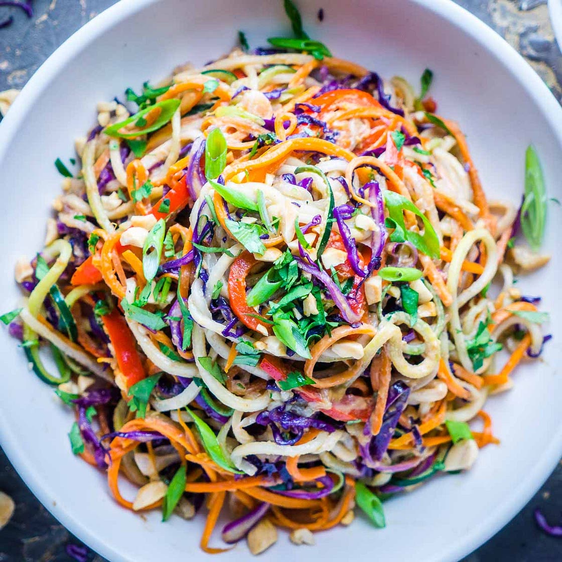 Thai Peanut Zoodles Recipe