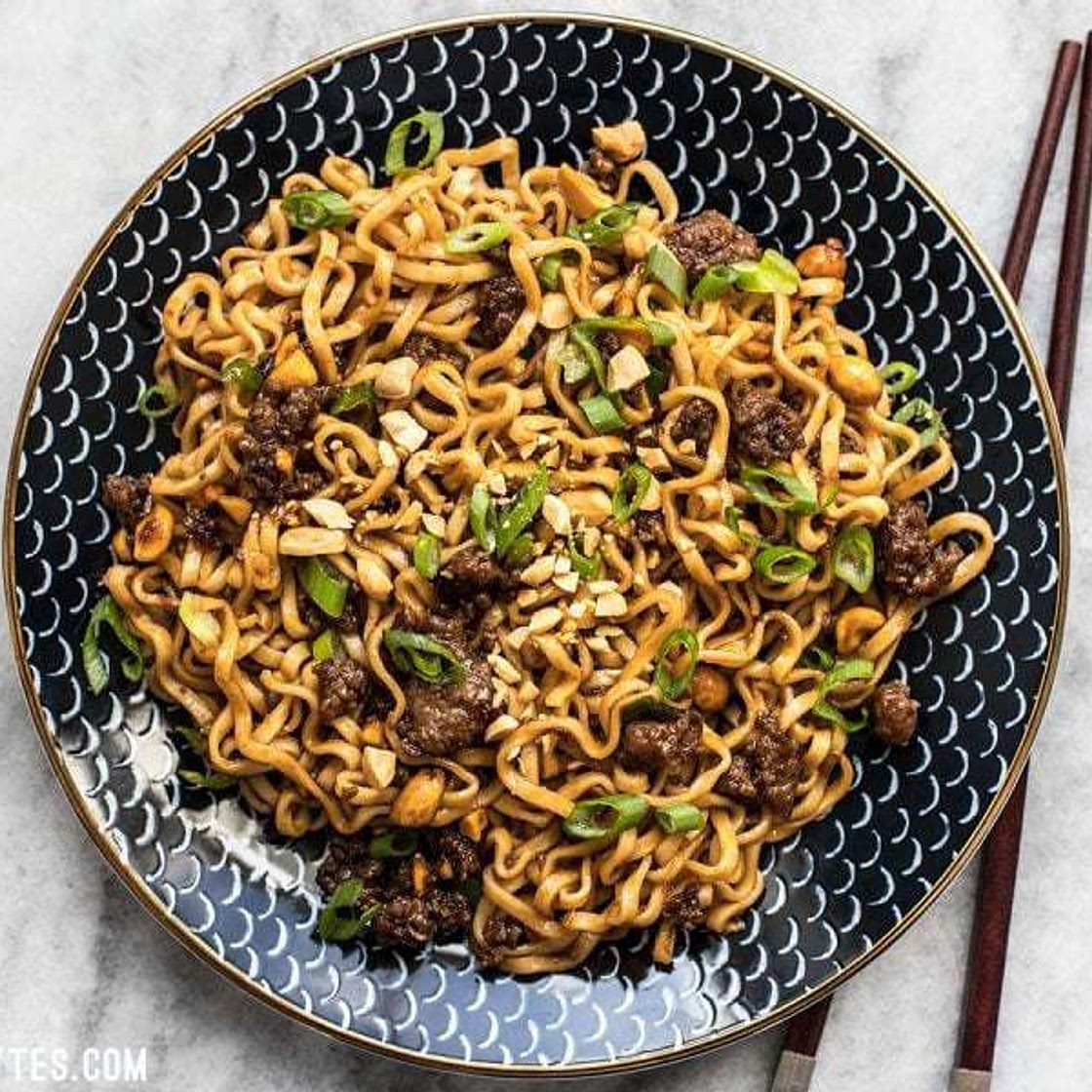 Pork and Peanut Dragon Noodles